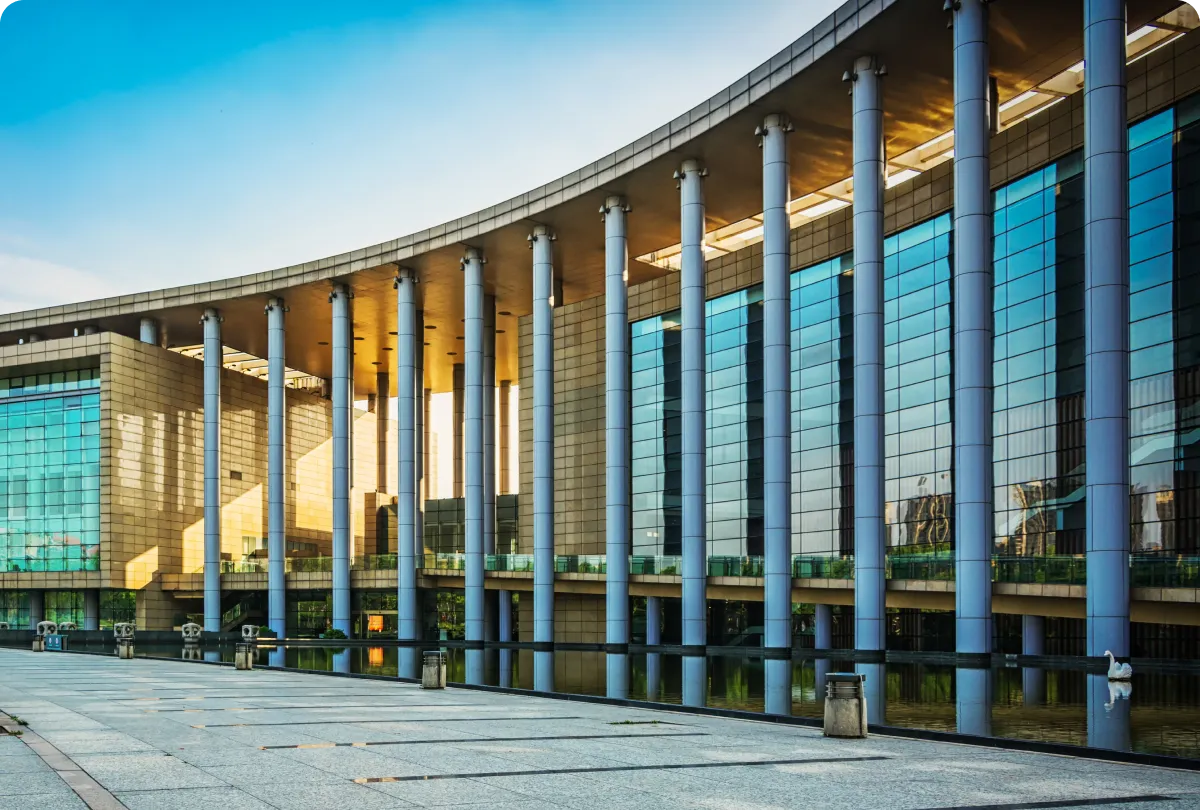 College campus building, representing the institution