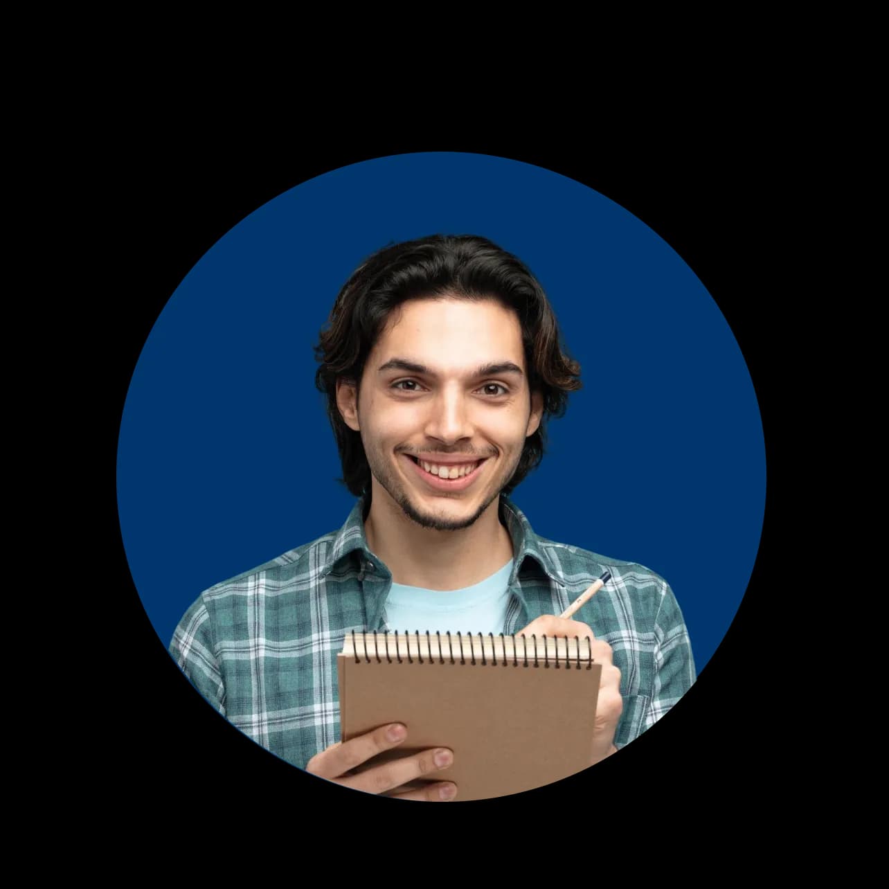 Intern holding a notebook, learning from Icanio engineers