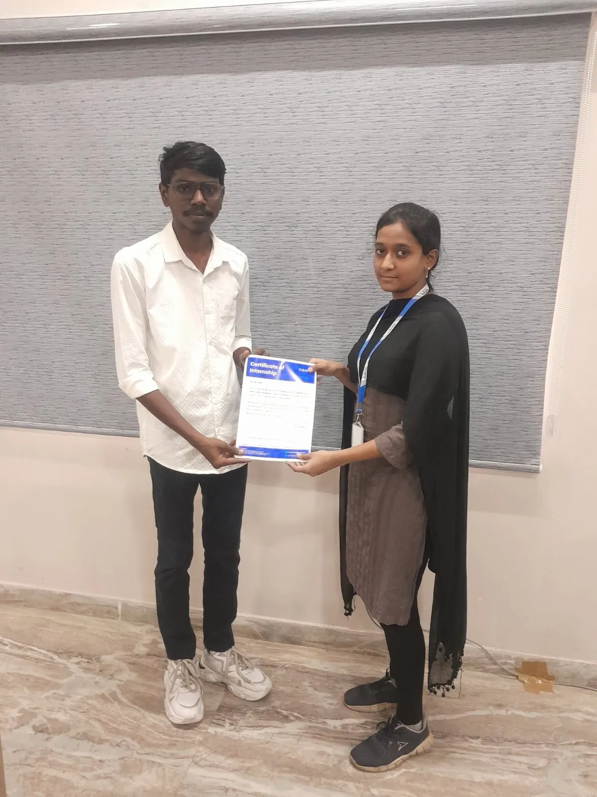 Jerusha Glory Angelin G K, Digital Twin intern at Icanio Tech School